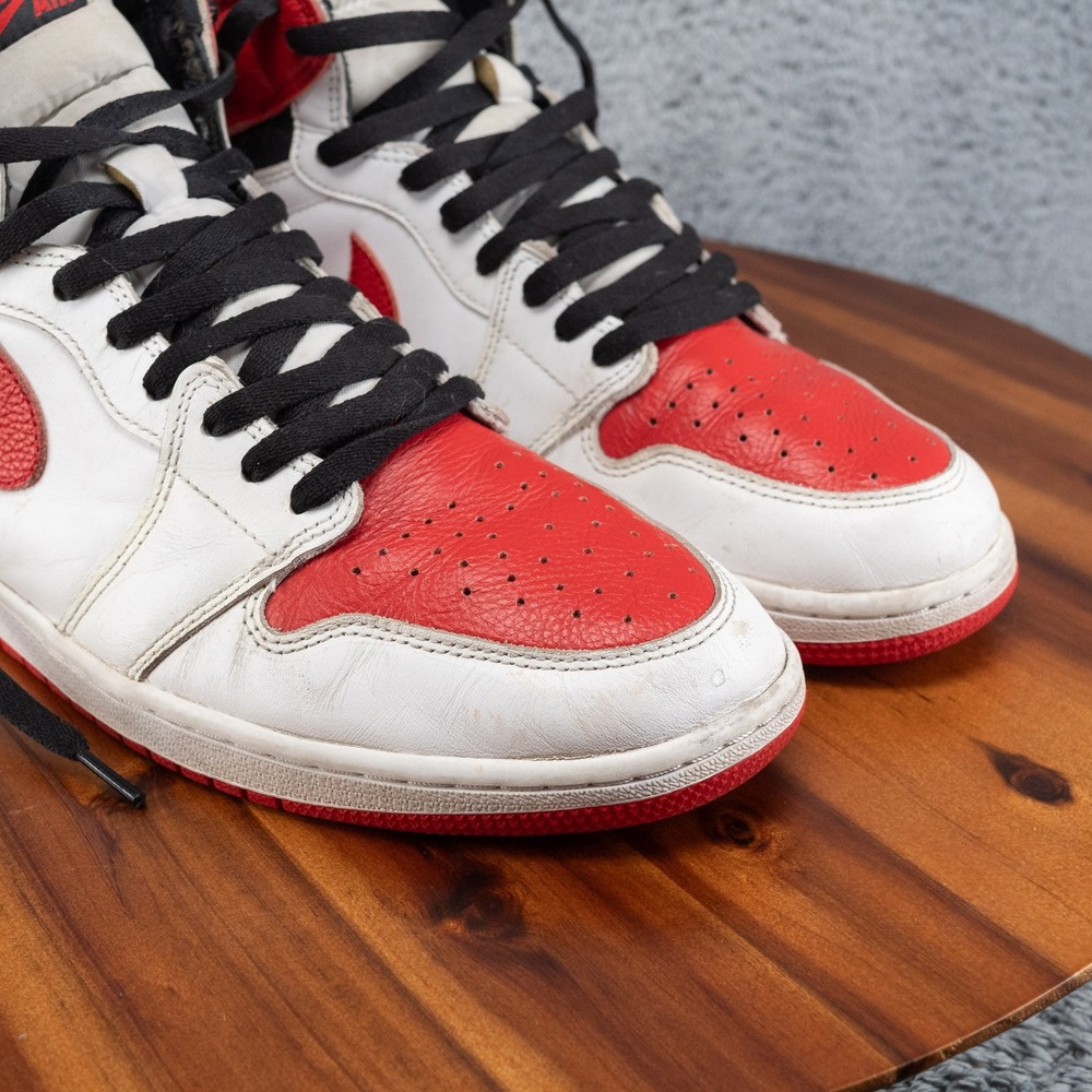 Nike Air Jordan 1 Retro High OG Heritage White Red Shoes Men's Size 12 - Picture 2 of 10